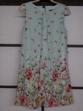 Primark/Atmosphere Light Blue Floral Dress Size 8 (USA) Summer Dress